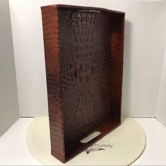 Brahmin Large Decorative / Serving Tray PECAN MEL. - Picture 5 of 8